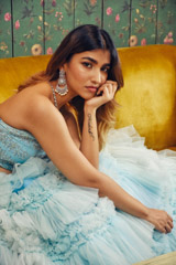 Blue Frill Lehenga SetKinjal Bhanushali (3)